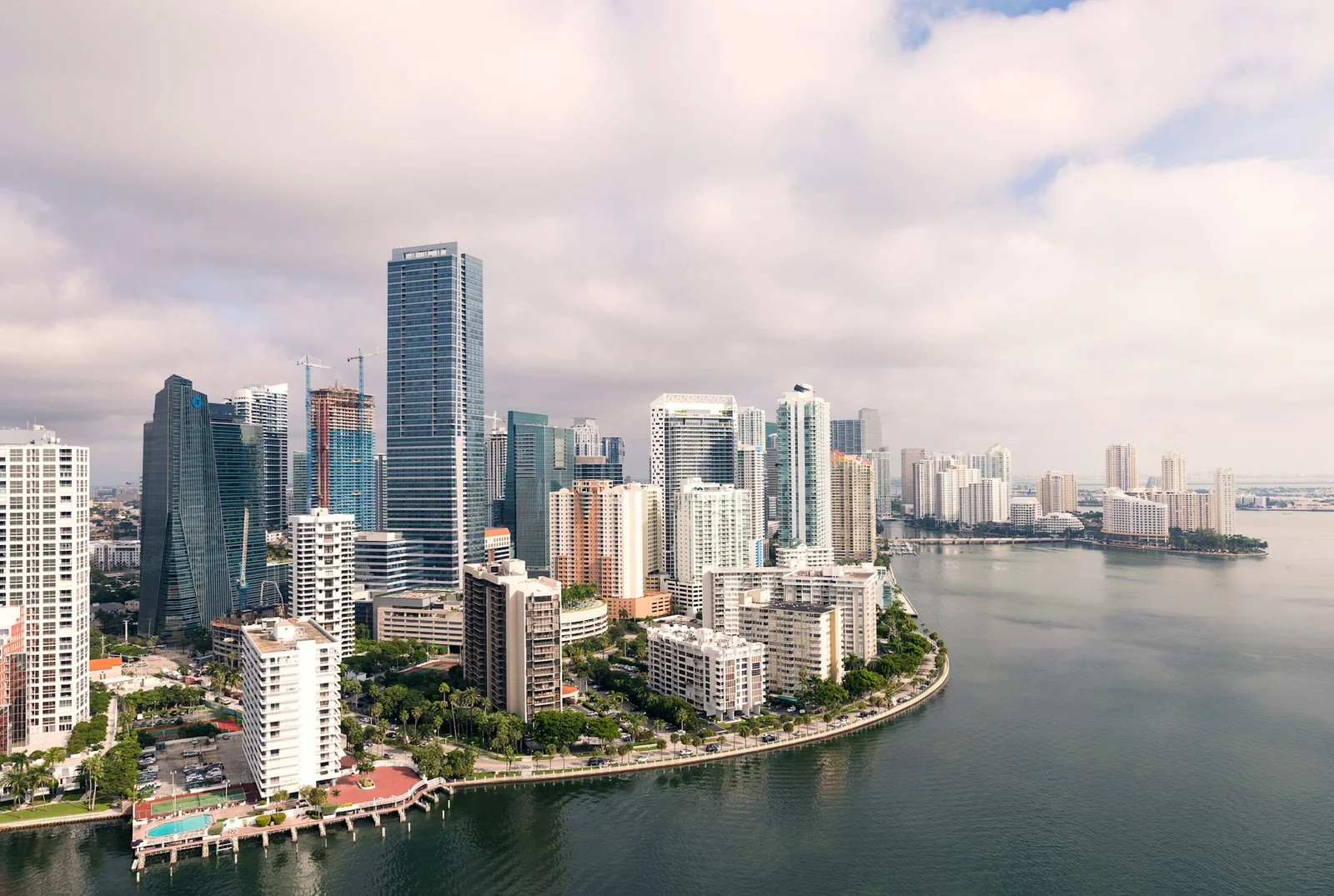 Skyline de Brickell, Miami al atardecer